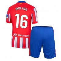 Otroški Nogometni dresi Atletico Madrid Nahuel Molina #16 Domači 2024-25 Kratek Rokav (+ Kratke hlače)